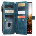 Caseme C30 Multifunktions Samsung Galaxy S22 Ultra 5G Wallet Hülle - Blau