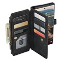 Caseme C30 Multifunktions Samsung Galaxy S22 Ultra 5G Wallet Hülle - Schwarz