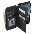 Caseme C30 Multifunktions iPhone 14 Pro Wallet Hülle - Schwarz