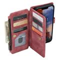 Caseme C30 Multifunktions iPhone 14 Max Wallet Hülle - Rot