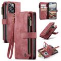 Caseme C30 Multifunktions iPhone 14 Pro Max Wallet Hülle - Rot