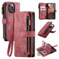 Caseme C30 Multifunktions iPhone 14 Pro Wallet Hülle - Rot