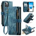 Caseme C30 Multifunktions iPhone 14 Wallet Hülle - Blau