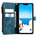 Caseme C30 Multifunktions iPhone 14 Wallet Hülle - Blau