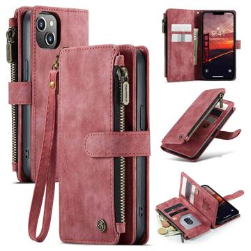 Caseme C30 Multifunktions iPhone 14 Wallet Hülle - Rot