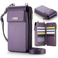 Caseme ME50 Universal Crossbody Tasche mit RFID Schutz - 4"-7.3" - Lila
