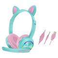 Cat Ears AKZ-020 kabelgebundene Over-Ear-Kopfhörer für Kinder / Gaming-Headset mit Mikrofon - Baby Blau