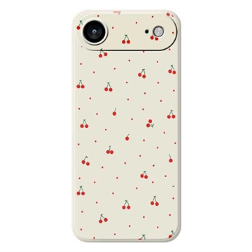 iPhone 17 Air TPU-Hülle mit Kirschmuster - Beige