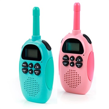 Kinder Walkie-Talkie mit wiederaufladbarem Akku - Grün / Rosa