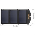 Choetech Dual-Port Faltbares Solarladegerät - 19W - Schwarz