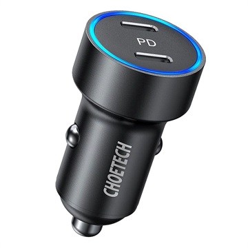 Choetech Dual-Port USB-C PD Kfz-Ladegerät - 36W - Schwarz