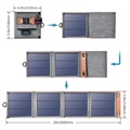 Choetech Faltbares Solarpanel - USB, 14W - Schwarz