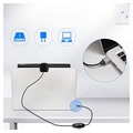 Clip-On Monitor LED-Lampe mit USB-Kabel - Schwarz