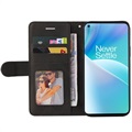 Bi-Color Serie OnePlus Nord 2T Schutzhülle mit Geldbörse - Schwarz