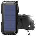 Wasserdichte Solar Powerbank mit Dual-USB - 10000mAh - Orange / Schwarz