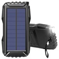 Kompakte Dual USB Solar Powerbank TS-819 - 20000mAh - Schwarz