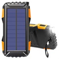 Kompakte Dual USB Solar Powerbank TS-819 - 20000mAh - Orange / Schwarz
