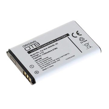 Nokia BL-5C, BL-5CA Akku - N-Gage, C2-00, E60, N72, N91 - 1100mAh