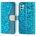 Croco Bling Serie Samsung Galaxy A13 5G Wallet Hülle - Roségold