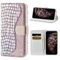 Croco Bling Serie iPhone 12 Pro Max Wallet Schutzhülle