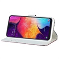 Croco Bling Samsung Galaxy A50 Wallet Schutzhülle - Silber