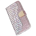 Croco Bling iPhone X / iPhone XS Wallet Schutzhülle