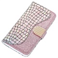 Croco Bling iPhone X / iPhone XS Wallet Schutzhülle