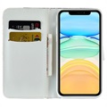 Croco Bling Serie iPhone 13 Mini Wallet Hülle - Roségold