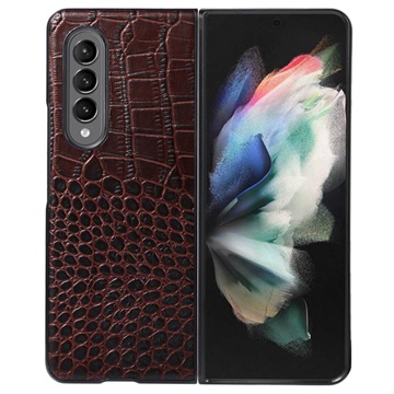 Krokodil Serie Samsung Galaxy Z Fold4 5G Hybrid Hülle - Braun