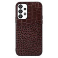 Krokodil Serie Samsung Galaxy A53 5G Hybrid Cover - Kaffee