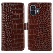 Nothing Phone (2) Crocodile Serie Lederhülle mit Geldbörse mit RFID