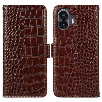 Nothing Phone (2) Crocodile Serie Lederhülle mit Geldbörse mit RFID