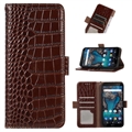 Crocodile Serie Nokia G22 Lederhülle mit Geldbörse mit RFID