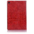 Samsung Galaxy Tab S5e Folio Tasche - Krokodil - Rot
