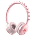 Süßer Dinosaurier Stereo Kinder Kopfhörer Y18 - 3.5mm - Rosa