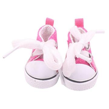 Niedliche Mini-Schnürschuhe für Labubu 17cm - Hot Pink