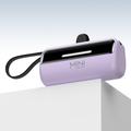 Cyke X3 Lightning Power Bank mit USB-C, USB-A Kabeln - 5000mAh - Lila