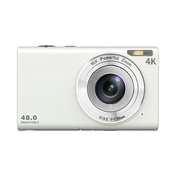 DC402-AF 4K Kinder 48MP Digitalkamera Autofokus 16X Digitalzoom Vlogging Kamera für Jugendliche - Weiß