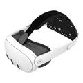 DEVASO Kopfband Kompatibel mit Meta Quest 3 VR Headset Verstellbarer Riemen Version 2.0, Weiß