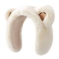DEZ45 Niedlicher Plüsch Bär Ohr Winter Stirnband / Ohrenschützer - Beige
