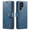 DG.Ming Samsung Galaxy S23 Ultra 5G Lederhülle mit Abnehmbarere Geldbörse - Blau
