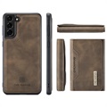 DG.Ming M2 Samsung Galaxy S21 FE 5G Hybrid Case mit Geldbörse - Kaffee
