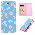 Daisy Pattern Samsung Galaxy A21 Schutzhülle mit Geldbörse