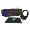 Deltaco 4in1 RGB Gaming Bundle - Tastatur, Maus, Headset, Mauspad