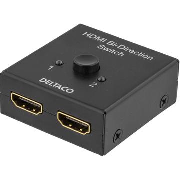 Deltaco Bi-Direktionaler 2-Port-HDMI-Umschalter - Schwarz