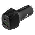 Deltaco Schnellladegerät Dual USB Auto-Ladegerät - 36W - Schwarz