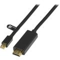 Deltaco Mini DisplayPort / Hdmi Monitor Kabel mit Audio - 3m - Schwarz