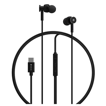 Devia M1 Metall Kabelgebundene USB-C Kopfhörer - Schwarz