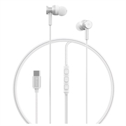 Devia M1 Metall Kabelgebundene USB-C Kopfhörer - Silber
