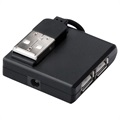 Digitus DA-70217 4-port USB Hub - 480Mbps, Win/Mac - Schwarz